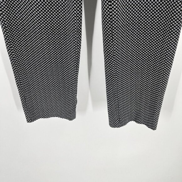 J McLaughlin Catalina Cloth Blue Print Straight Leg Pants Sz 2 - Picture 2 of 7